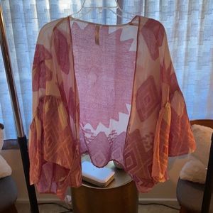 Pink and White cardigan